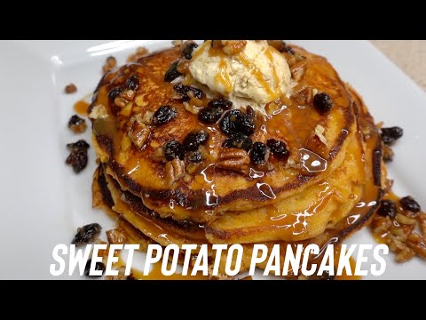 HOW TO MAKE SWEET POTATO PANCAKES WITH GINGER BUTTER!