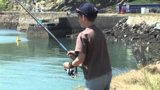 Fishing at Fishguard Harbour in Pembrokeshire