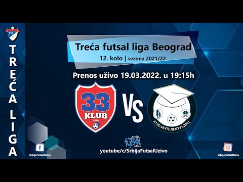 SFU 33 - KMF Intelektualac | Treća futsal liga Beograda