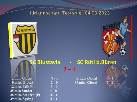 Testspiel 1.Mannschaft SC Blustavia - SC Rüti b.Büren