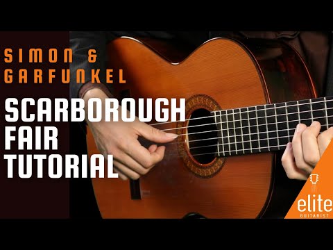 EliteGuitarist.com | Classical Guitar Tutorial of Scarborough Fair l by Simon & Garfunkel, part 1/2