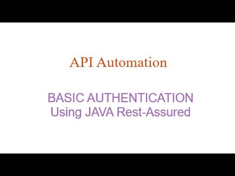 Apis Basic Authentication Using Restassured Api Automation Sample Api Using Java Example