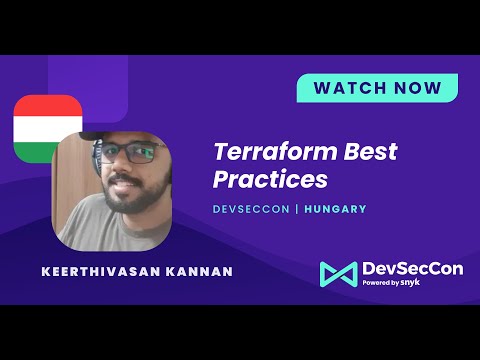 Terraform Best Practices with Keerthivasan Kannan