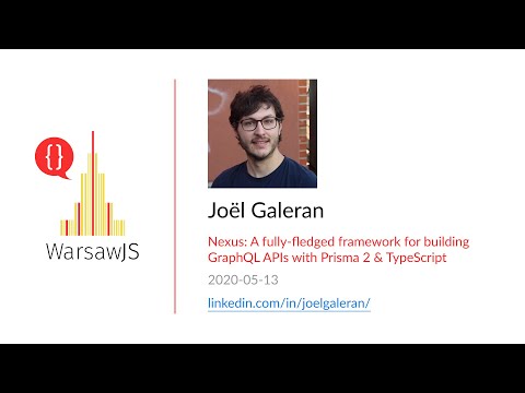 Joël Galeran — Nexus: A fully-fledged framework for building GraphQL APIs with Prisma 2 & TypeScript