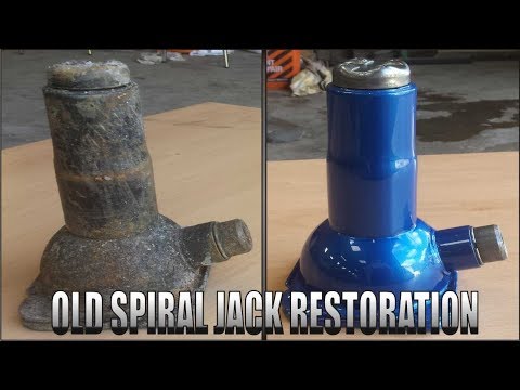 Old Spiral Jack Restoration ( screw jack , bottle jack )