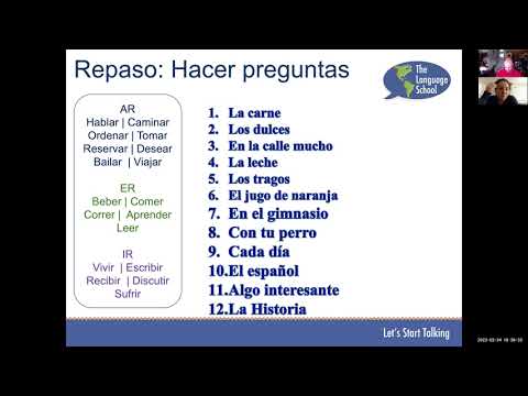 Spanish Foundations 1 Lesson 7 First part 2022 Andrea Arianne