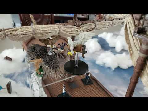 Battling on the ruins of a destroyed flying castle