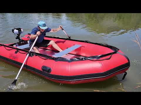 Inflatabe Dinghy Boat Test Drive - Hopefully He Doesn't Sink!!
