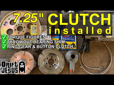 7.25\" Triple Ceramic Racing Button Tilton Clutch Install + Throw Out Bearing Gap Setting