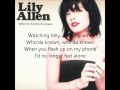 Lily Allen Who'd Have known lyrics