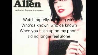 Lily Allen Who'd Have known lyrics