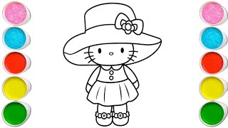 Download lagu Hello Kitty Drawing, Painting and Coloring for Kids and Toddlers, Let's Draw Together  mp3