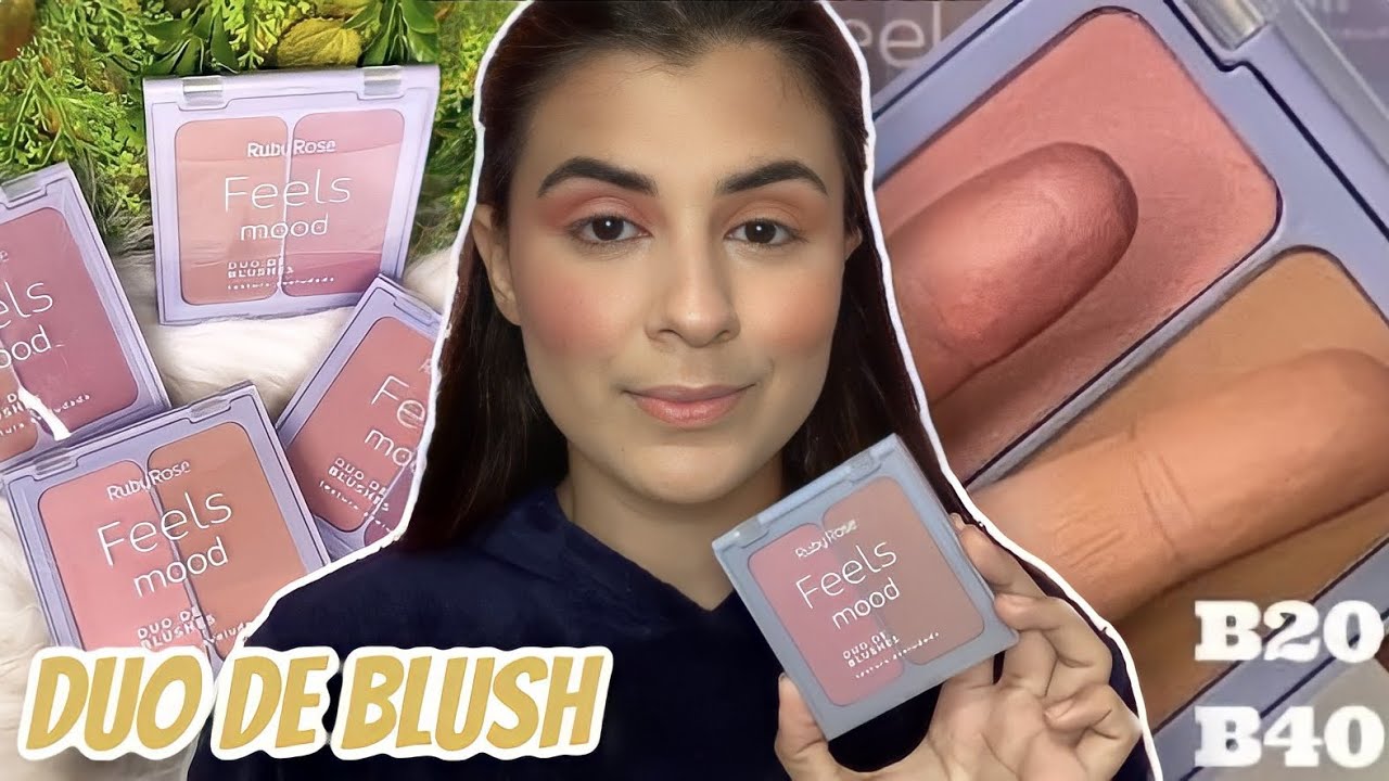 TESTEI DUO DE BLUSH FEELS MOOD DA RUBY ROSE *LANÇAMENTO*