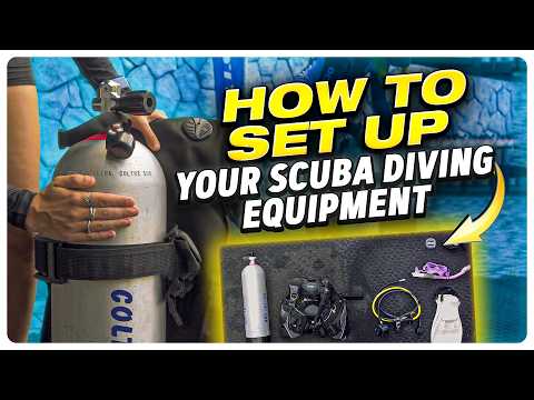 Scuba Diving: How to Set Up Your Scuba Diving Equipment | (Scuba Gear Assembly)