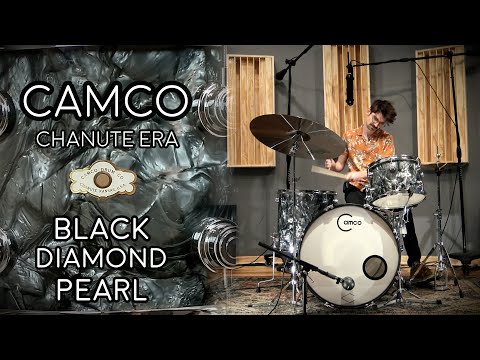 Camco 22/13/16" Chanute Era Drum Set - Black Diamond Pearl image 20