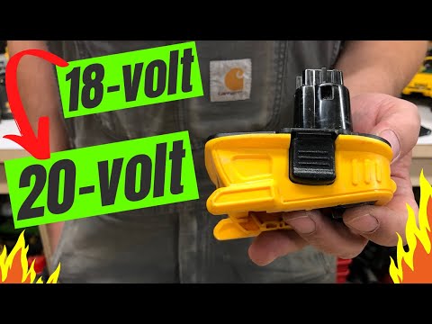 How to use Dewalt's 18v to 20v Adapter: SUPER EASY! DCA1820 Rapid Fire Review