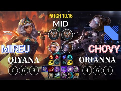 HLE Mireu Qiyana vs DRX Chovy Orianna Mid - KR Patch 10.16