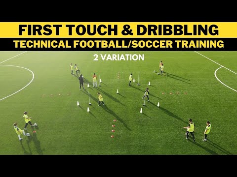 First Touch & Dribbling |Technical Football/Soccer Training | 3 Variation | U11 U12 U13 U14