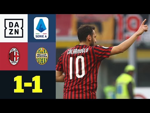Calhanoglu-Freistoß rettet Milan einen Punkt: AC Mailand - Hellas Verona 1:1 | Serie A | DAZN