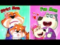 When Your Mother Is A Teacher Series About Mommy Wolf Family Cartoon For Kids