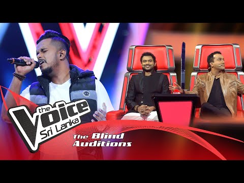 Sachitha Caldera - Ra Ahasin Watena (රෑ අහසින් වැටෙනා) | Blind Auditions | The Voice Sri Lanka