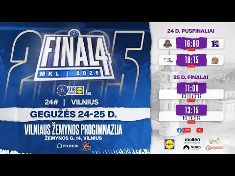 U16 merginų pusfinalis: Vilniaus KM I – V. Knašiaus KM