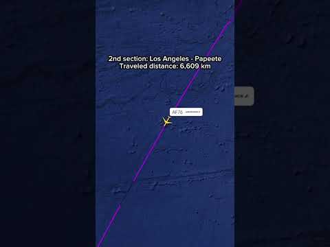 🌍 The Longest Domestic Journey in the World! Paris to Tahiti 🇵🇫 #flighteveryday