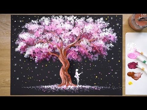 Tree of Stars Acrylic Painting Technique by Jay Lee | Paintings