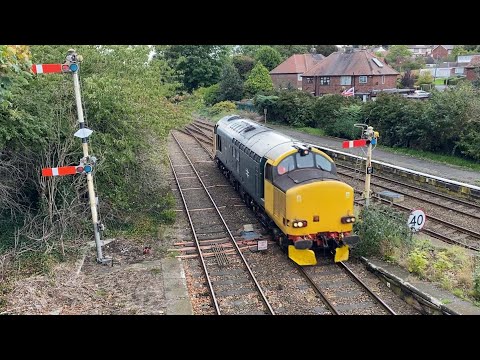 37610 Growling Around Helsby & Rail Head Treatment Train Appearing on the Branch Line. 4th Oct 2022