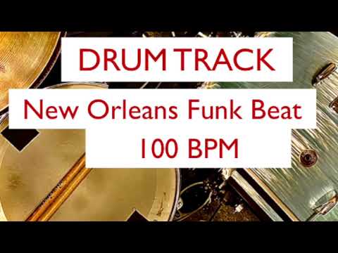 Drum Track New Orleans Funk Beat 100 BPM
