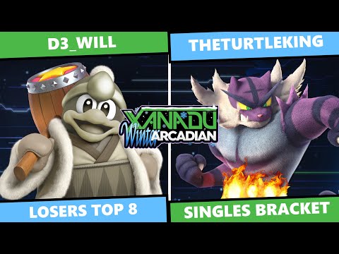 Xanadu Winter Arcadian: Loseres Top 8 - D3_Will (Dedede) vs TheTurtleKing (Incineroar) SSBU Singles