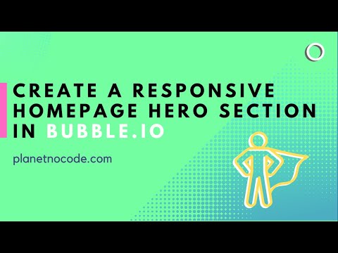 Create a responsive homepage hero section in Bubble thumbnail