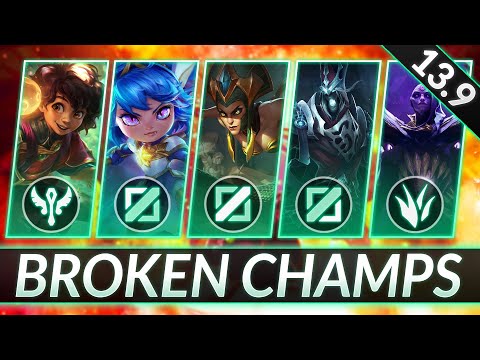 3 BROKEN Champions for EVERY ROLE RIGHT NOW - CHAMPS to MAIN for FREE LP - LoL Guide (Patch 13.9)