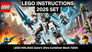 LEGO INSTRUCTIONS: Build the EPIC LEGO NINJAGO Zane's Ultra Combiner Mech 71834 4-in-1 Ninja Action!