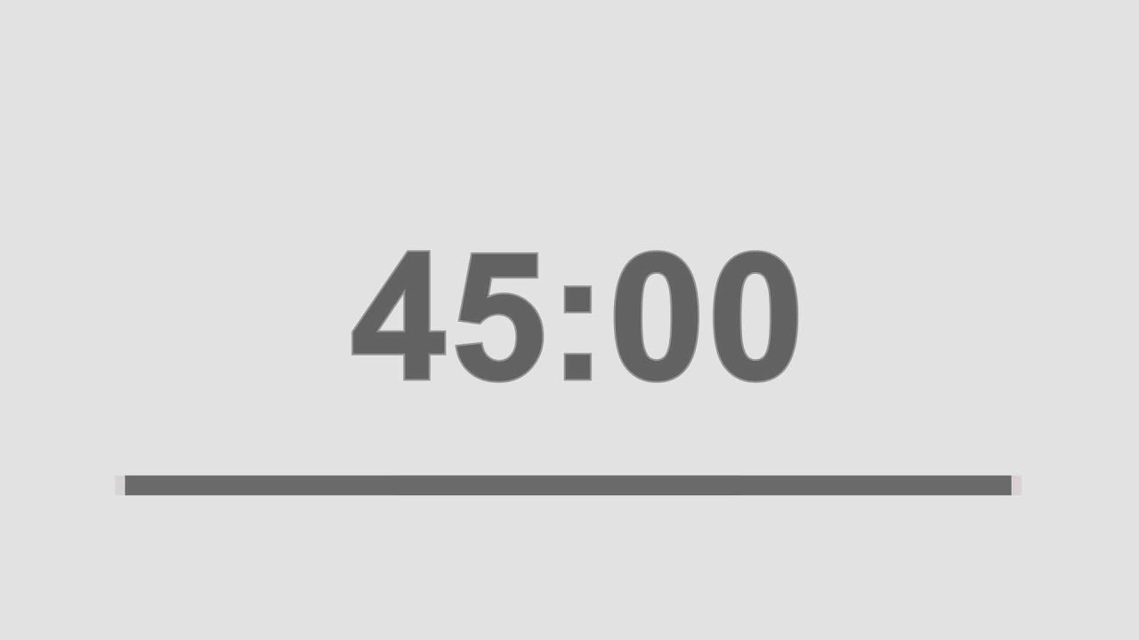 45 minutes countdown timer with alarm