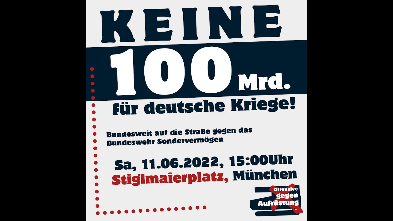 Nein zum 100 Milliarden Sondervermögen für die Bundeswehr