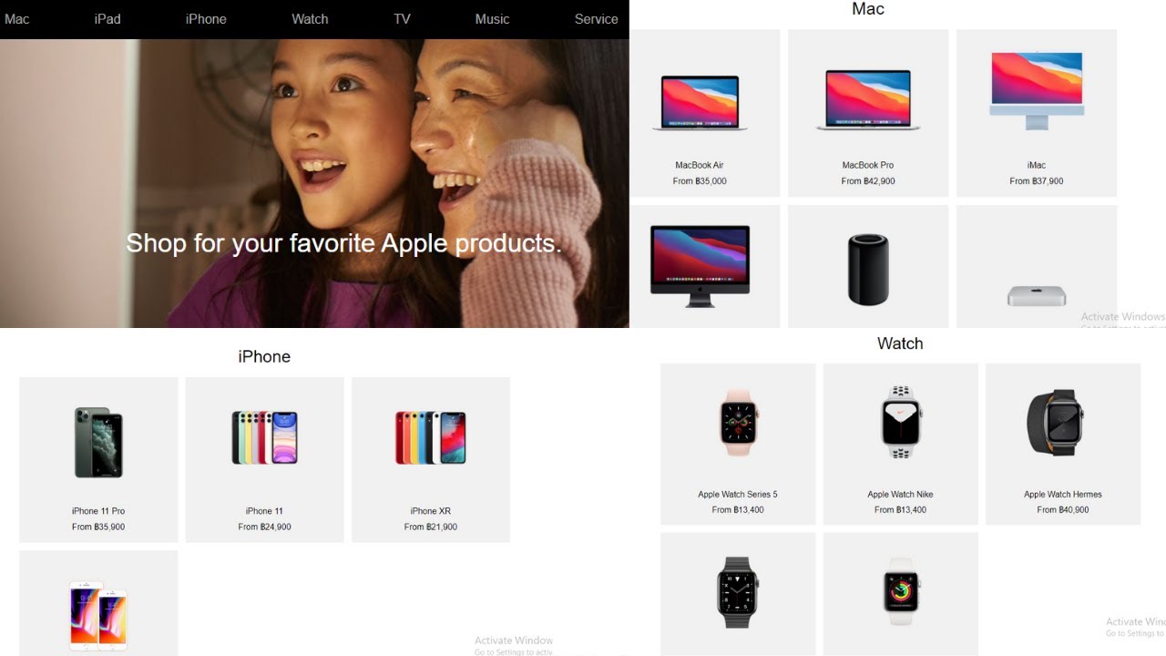 How to make a apple website clone by using html css  |   Source code