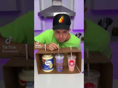 Preston Tries The Grimace Shake (GONE WRONG😱)#shorts #grimaceshake #blowup