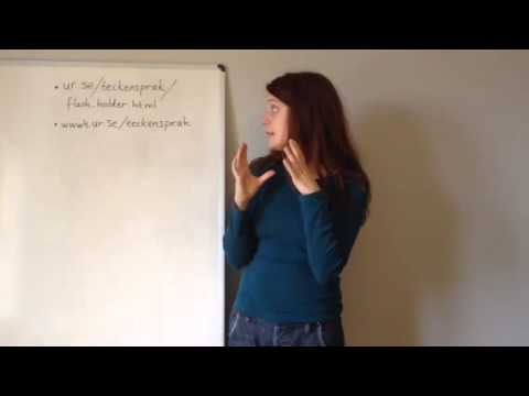 Nybörjarkurs i teckenspråk. Del 3.