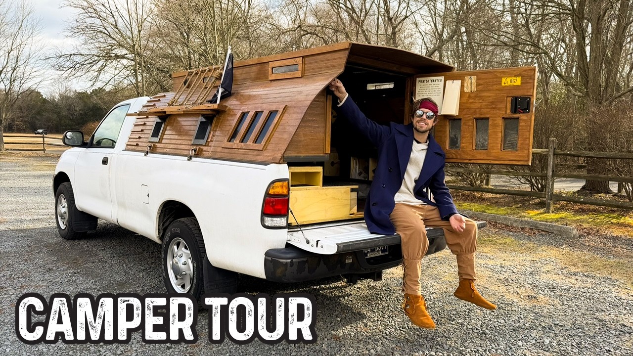 Ahoy, Frugal Mateys! A DIY Truck Bed Pirate Ship Camper on a Shoestring!