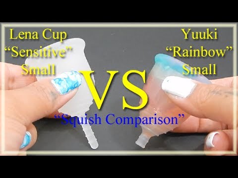 Lena Sensitive Sm vs Yuuki Rainbow Sm "Squish" - Menstrual Cups