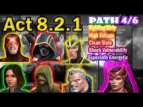 MCOC : Act 8.2.1 | Fighting Dirty / High Voltage / Clean Slate / Shock Vul /Esp Energetic | Path 4/6