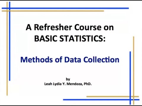 A Refresher Course on Basic Statistics (Collecting Data: Importance of a Random Sample)
