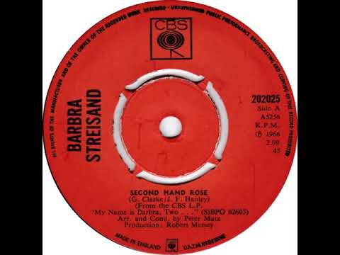 UK New Entry 1966 (13) Barbra Streisand - Second Hand Rose