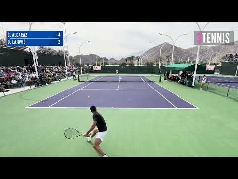 Carlos Alcaraz vs. Dušan Lajović Practice Set | Indian Wells 2025