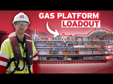 Moving a 3,000t topside from land to water