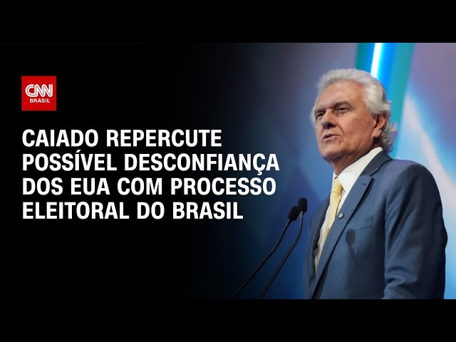 Caiado diz ser "inadmissível" que EUA coloque em dúvida lisura de eleições | BOLETIM CNN