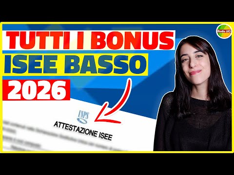 TUTTI I BONUS 2026 per Famiglie e Single con ISEE Basso