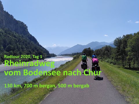 Radtour Alpenüberquerung vom Rhein zur Rhone, Teil 1: Rheinradweg, Konstanz / Bodensee - Chur