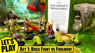 WARHAMMER QUEST DARKWATER Solo Playthrough  |  Session 5 - Act 1 Boss Fight - Foulhoof's Menagerie
